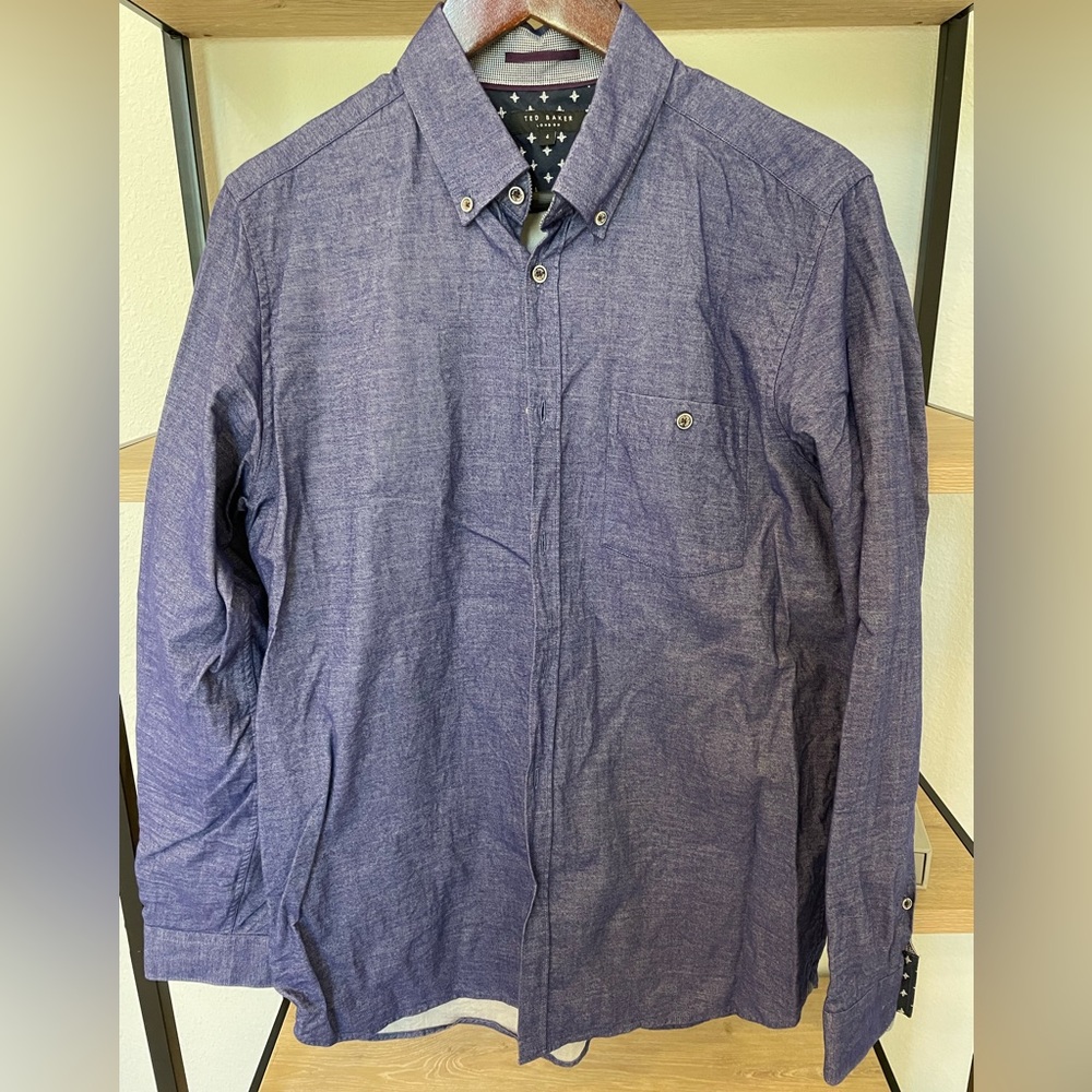 Navy Ted Baker Dress Shirt